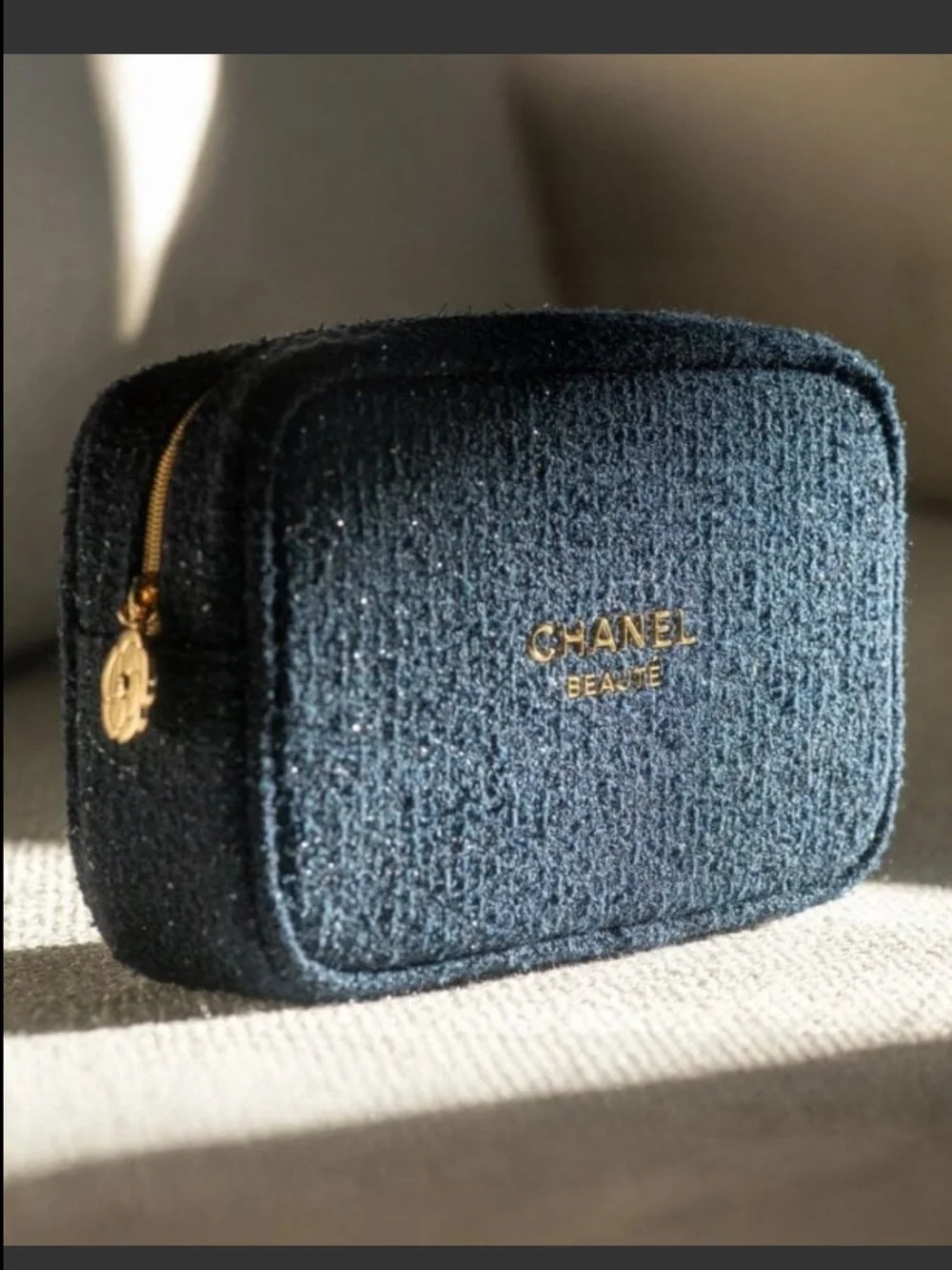CHANEL Black Tweed Mini Crossbody with Gold Chain VIP GWP